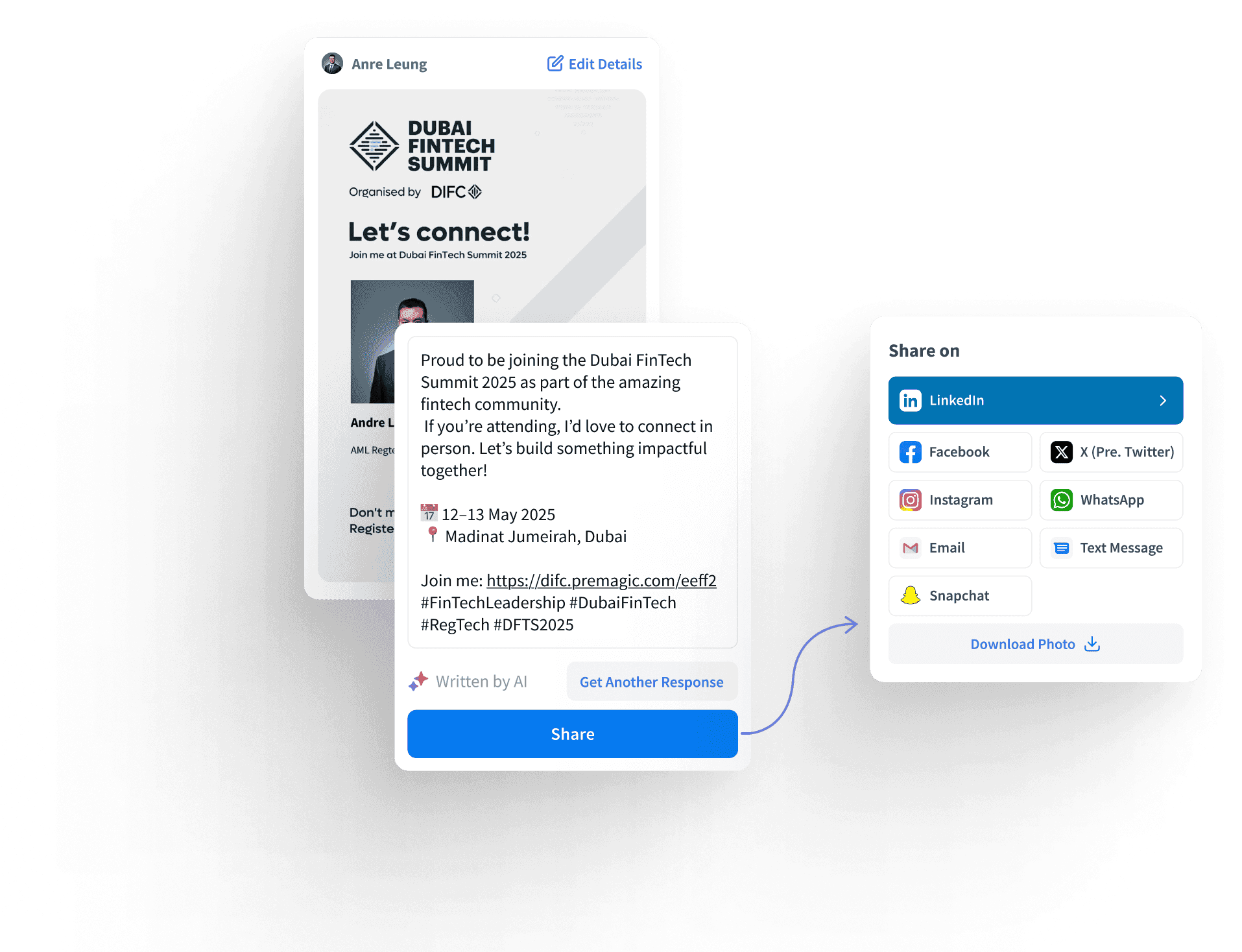 Tap. Share. Done. UI